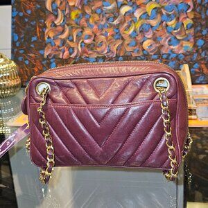 Burgundy Chanel Crossbody Bag